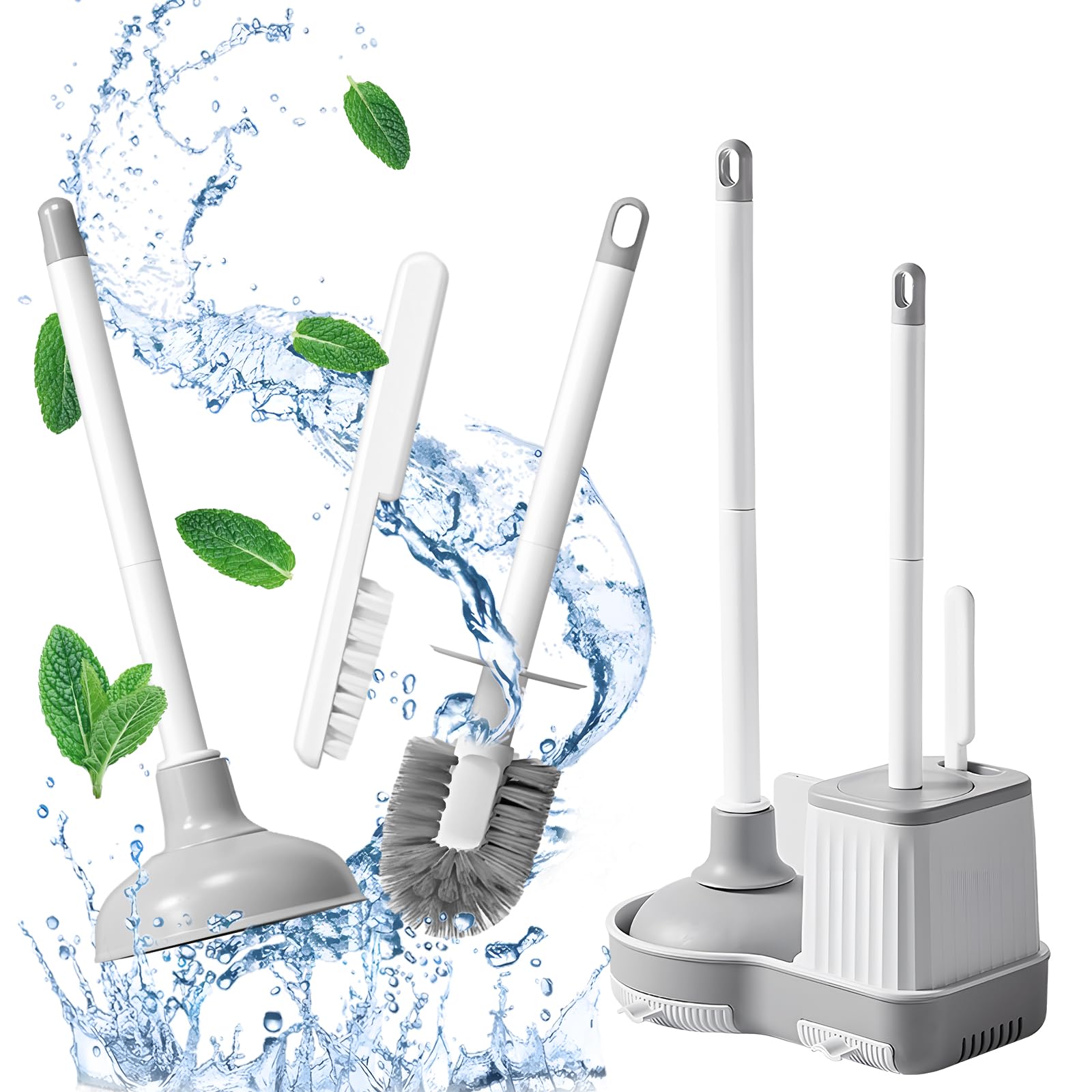 HASTHIP® 3 in1Bathroom Toilet Brush and Toilet Brush Set HASTHIP® 3 in1Bathroom Toilet Brush and Toilet Brush Set